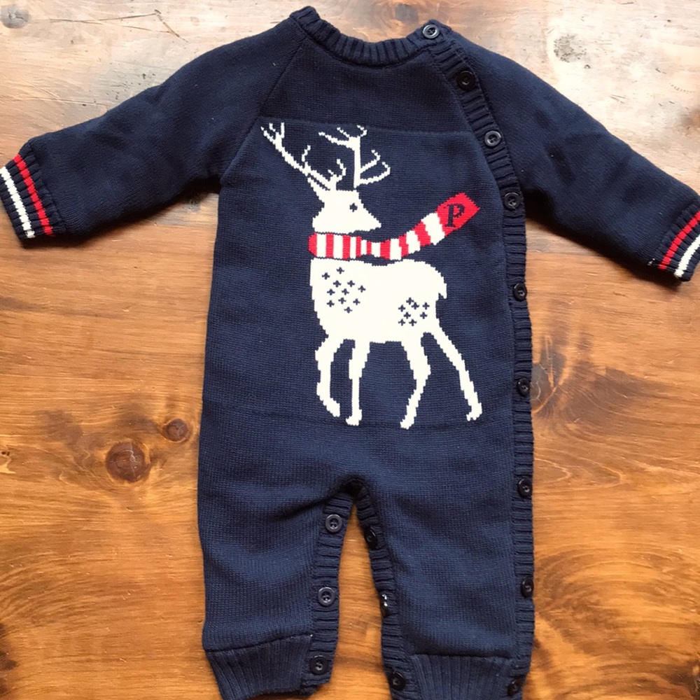 One piece knit with fuzzy lining